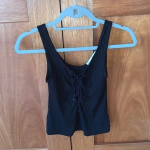 Going out black cropped top